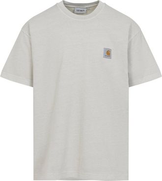 Carhartt Work in Progress Fleur De Sel White Cotton Short Sleeves Vista T-Shirt-Uomo