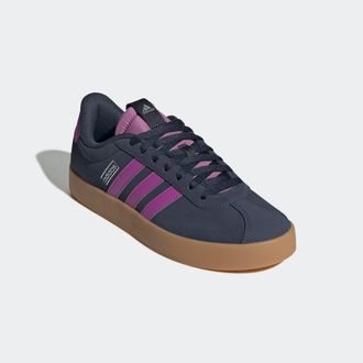 adidas Sneaker ADIDAS SPORTSWEAR VL COURT 3.0, Damen, Gr. 38,5, silber (shadow navy, lila burst, silber metallic), Leder, Synthetik, Schuhe Sneaker, inspirie