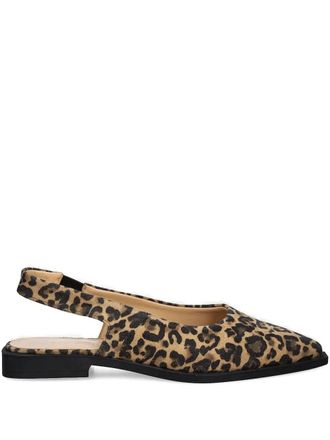 Copenhagen CPH416 pointed-toe slingback flat pumps - Brown