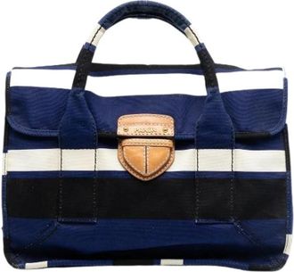 Prada Pre-owned Satchel - Dames - Vintage Handtas - Blauw - ONE Size - Vintage