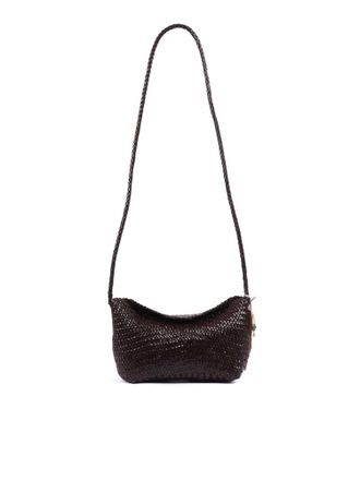 Dragon Diffusion Corsina Diagonal Weave Flap Calfskin Leather Shoulder Bag