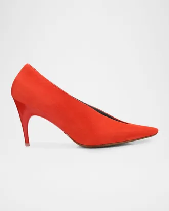 Balenciaga 90mm Duchesse Suede Pumps