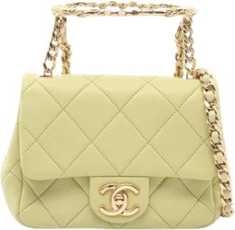 Chanel Pre-owned Vintage Mini Shoulder Bag - Dames - Vintage Mini Tas - Groen - ONE Size - Leer - Vintage
