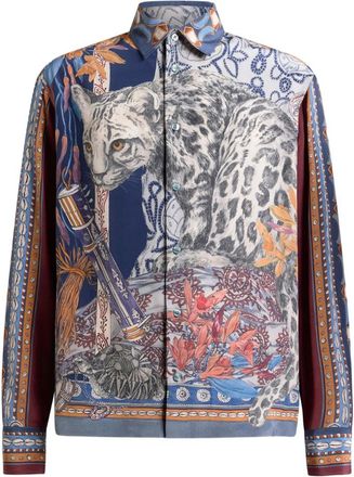 Etro Leopard-print Silk Shirt