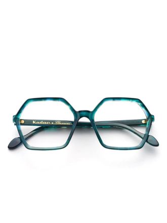K&agrave;dor Glamour geometric-frame glasses - Blue