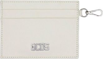 GCDS Comma Kaarthouder - Dames - Portefeuilles - Beige - ONE Size - Leer - Accessoires