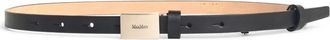 Max Mara leather logo-buckle belt - women - CALFSKIN - M - Black