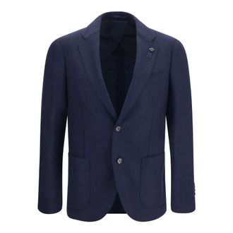 Lardini Giacca Monopetto in Lana e Cashmere - - Jackets - Uomo - Blu - S