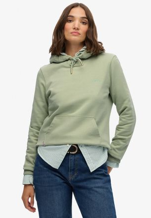 Superdry Kapuzensweatshirt SUPERDRY, Damen, Gr. XXL, gr&uuml;n (dusty sage), Sweatware, Obermaterial: 100% Seide, unifarben, regular fit, Rippb&uuml;ndchen, Sweatshirts 