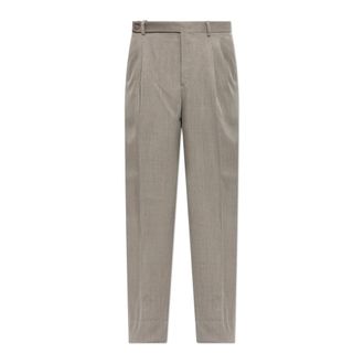 Brioni Pantaloni in Lana Plissettati - - Trousers - Uomo - Grigio - M