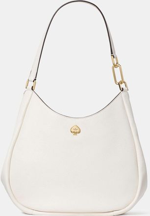 Kate Spade New York Womens Kayla Large Triple Compartment Shoulder Bag in White | Pebble Leather