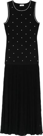 Sandro Abito lungo con decorazione a fiori - Nero