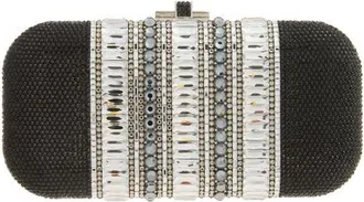 Judith Leiber Long Slide Crystal Evening Bag in Silver Jet Multi at Nordstrom