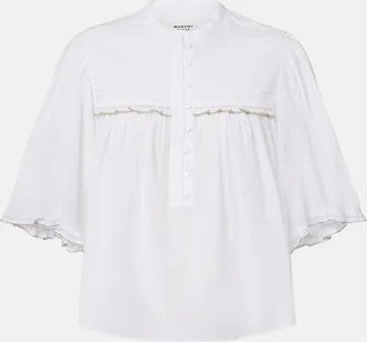 Isabel Marant Douna cotton-blend blouse