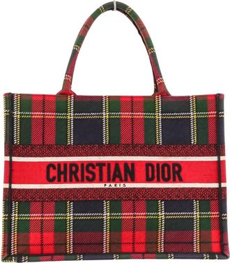 Dior Green Green Red Color Handbag Tote Bag (Pre-Owned)