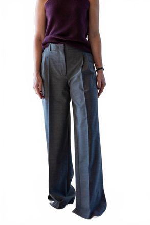 The Garment Grand Wide Leg Pants In Grey Melange