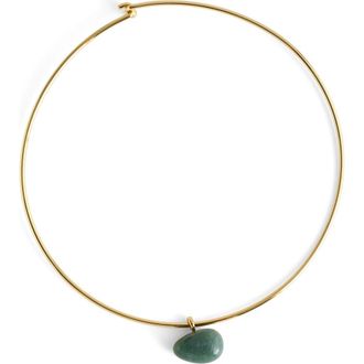 Madewell Semiprecious Wire Choker Necklace in Green at Nordstrom