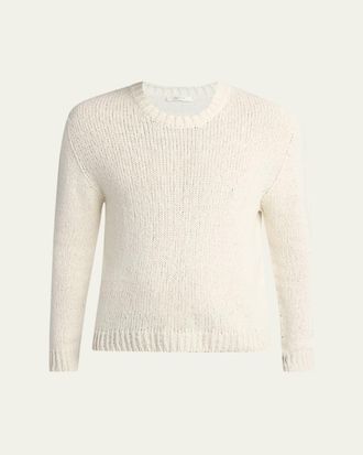 The Row Mens Laing Silk Knit Crewneck Sweater