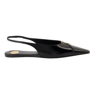 Saint Laurent Ballerinas, female, Black, Size: 10 US Elegant Babylone Slingbacks Shoes
