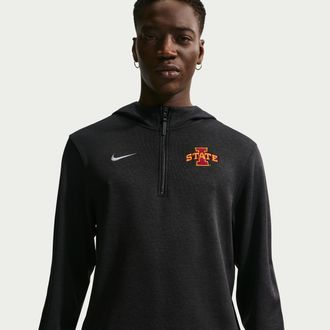 Nike Iowa State Cyclones Nike Mens NCAA Basketball Coaches Pullover Hoodie in Black | IM2416-010