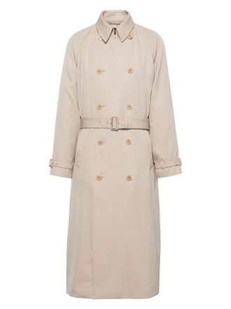 トレンチコート PRADA Short twill trench coat Prada Single-Breasted Cotton Twill Trench Coat | Saks Fifth