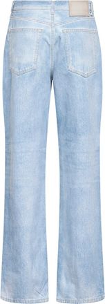 Haikure Womens Jeans Korea Slightly Flared Blue Denim Cotton