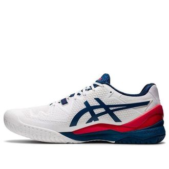 Asics Gel Resolution 8 2E Wide White Mako Blue 1041A113-103