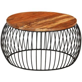vidaXL Tavolino da Salotto &Oslash;68 cm in Legno Massello di Recupero - Vidaxl