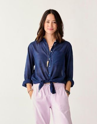 Carve Designs Taylor Textured Tunic in Navy at Nordstrom, Size Xx-Small