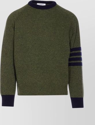 Thom Browne iii crew neck sweater with striped detail