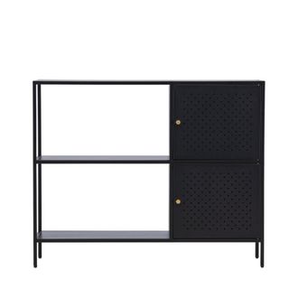 Venture Design Aparador de 2 puertas de metal L100cm - Negro