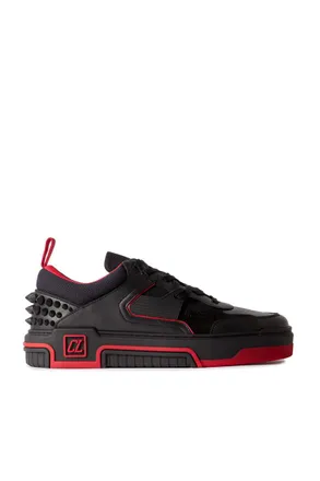 Christian Louboutin Astroloubi Spiked Leather, Suede and Mesh Sneakers