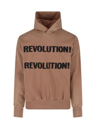 Fear of God Revolution! Hoodie, Beige Cotton