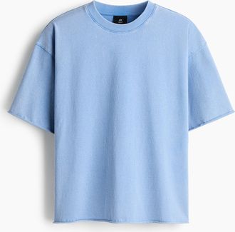 H&M Kastiges T-Shirt in Oversized Fit - Blue
