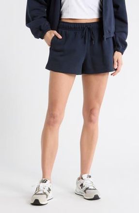 Zella Feather Fleece Shorts in Navy Sapphire at Nordstrom Rack, Size X-Small