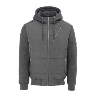 Firetrap Heren Polyester Hybride Jas met lange mouwen (Houtskool)