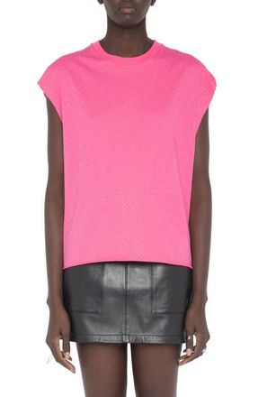 Zadig&Voltaire Cloe Strass Crystal Embellished Dolman Sleeve Top in Lady at Nordstrom, Size X-Small