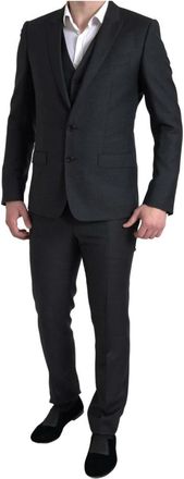 Dolce & Gabbana Martini 3-delig pak - Heren - Business pakken - Grijs - XS - Wol - Kostuums