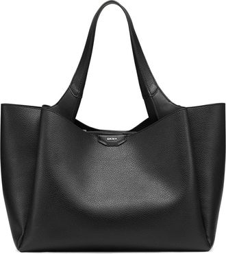 DKNY Willa Pebbled Tote Bag in Black/Silver at Nordstrom Rack