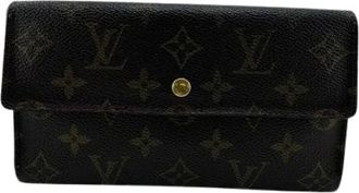 Louis Vuitton Pre-owned Clutches, female, Brown, Size: ONE SIZE Pre-owned Canvas Wallet