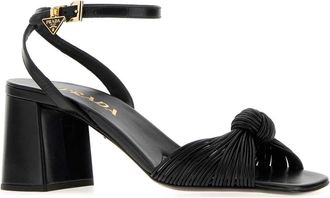 Prada Womens Sandal Black Ovine Leather