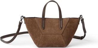 Brunello Cucinelli Suede mini BC Duo bag in Bark at Nordstrom