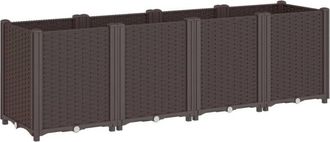 vidaXL Garden Planter Brown 160x40x53 cm pp Vidaxl