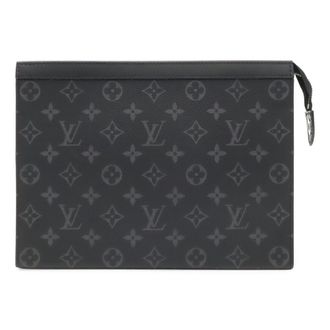 Louis Vuitton Black Gray Monogram Eclipse Canvas Clutch Bag Pochette (Pre-Owned)