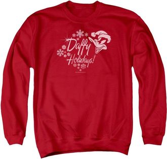 Gildan Looney Tunes Daffy Holidays Adult Crewneck Sweatshirt