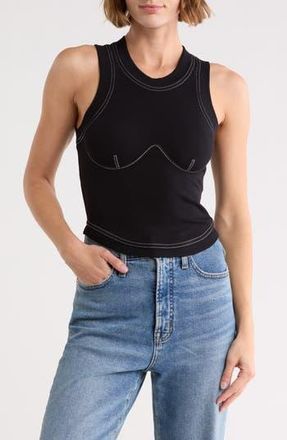 Dress To TANK BUST DETAIL TOP in Black at Nordstrom Rack, Size X-Small