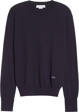 Stella McCartney Iconic Merino Wool Sweater in Navy at Nordstrom, Size X-Small