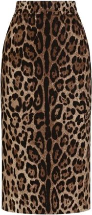 Dolce & Gabbana Midi Rok - Dames - Midirokken - Bruin - L - Rokken