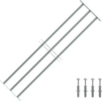 vidaXL Reja De Seguridad Ajustable Ventana Con 3 Barras 1000-1500mm Vidaxl