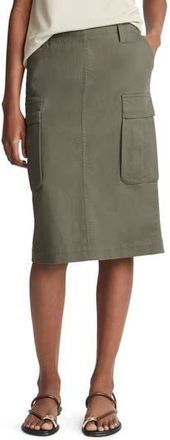 Vince Stretch Cotton Utility Cargo Skirt in Night Pine at Nordstrom Rack, Size 0